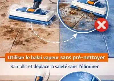 Erreur fréquente balaie vapeur