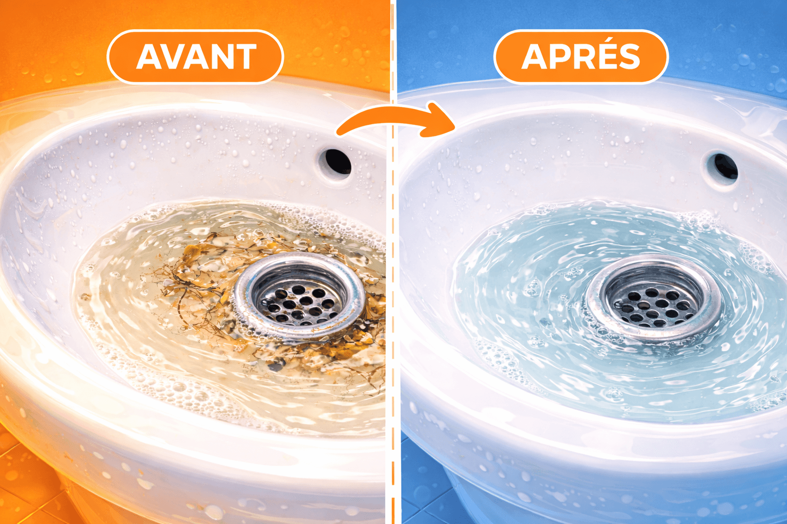 Bicarbonate, liquide vaisselle, alcool ménager et eau chaude dans une bassine avec microfibre pour nettoyer la graisse efficacement